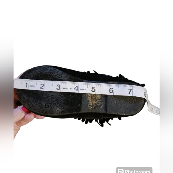 Chase & Chloe fringe zip up boots.  Girls.  Size: 13.  Black suede - Picture 11 of 11